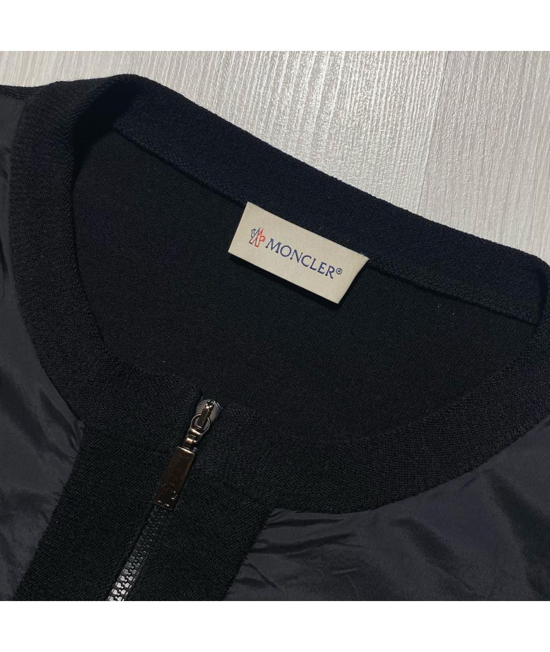 MONCLER Черный шерстяной джемпер / свитер, фото 4