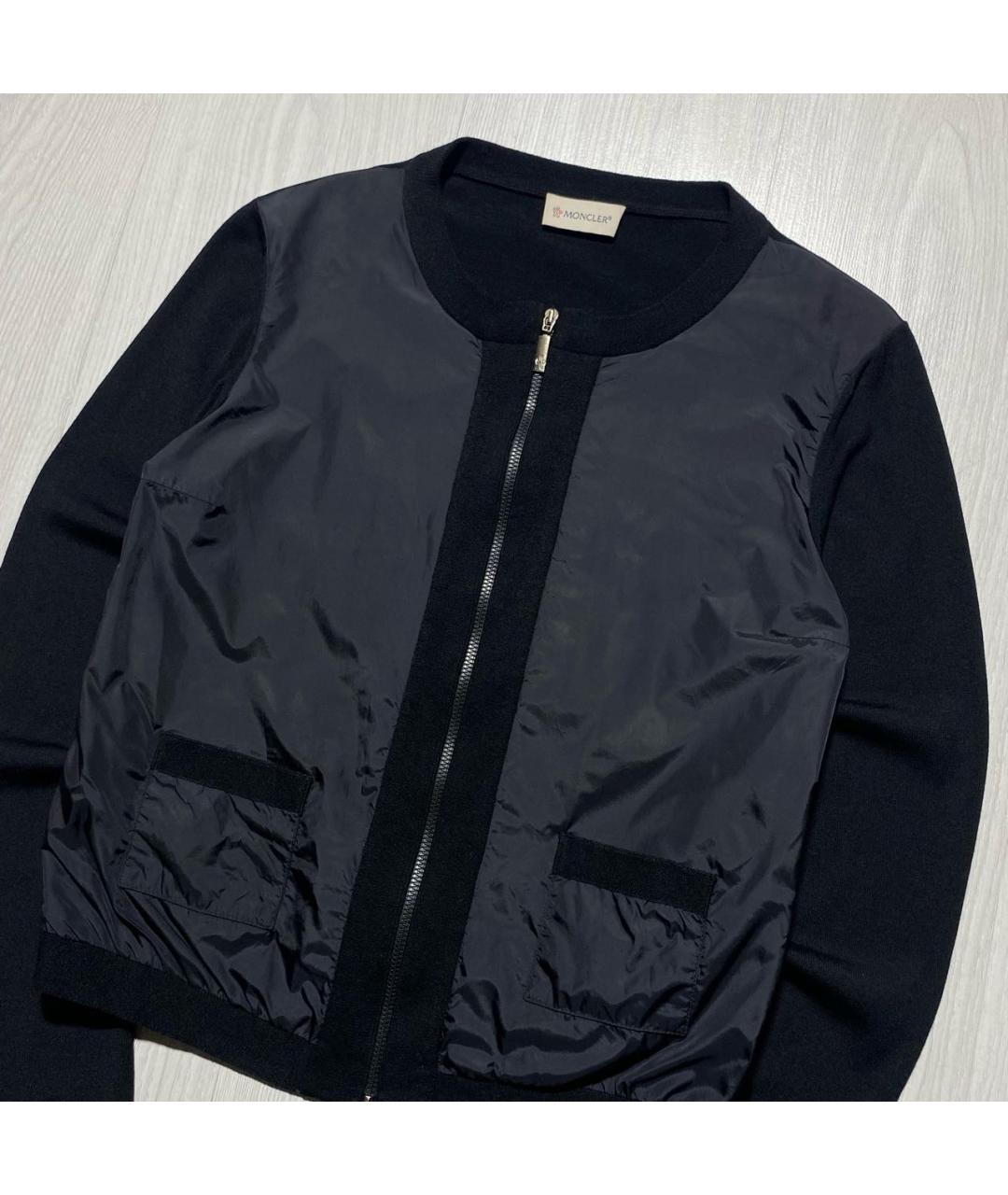 MONCLER Черный шерстяной джемпер / свитер, фото 3