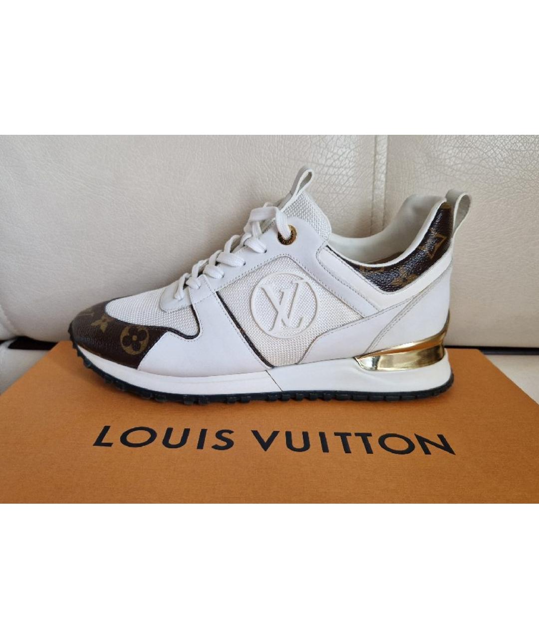 LOUIS VUITTON Белые кожаные кроссовки, фото 10