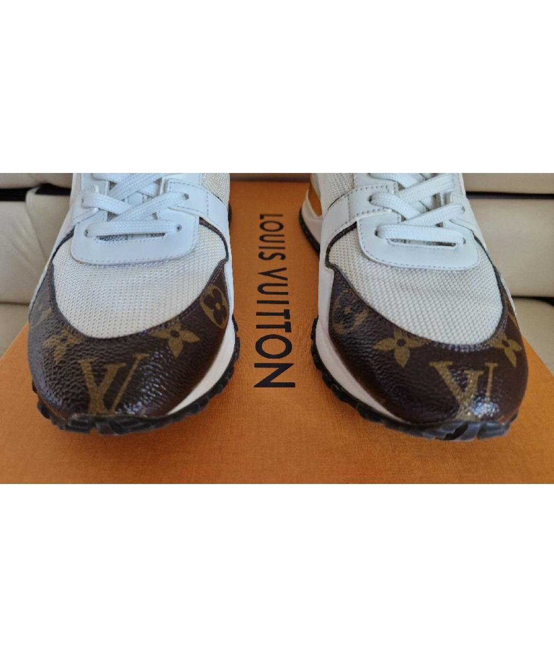 LOUIS VUITTON Белые кожаные кроссовки, фото 3