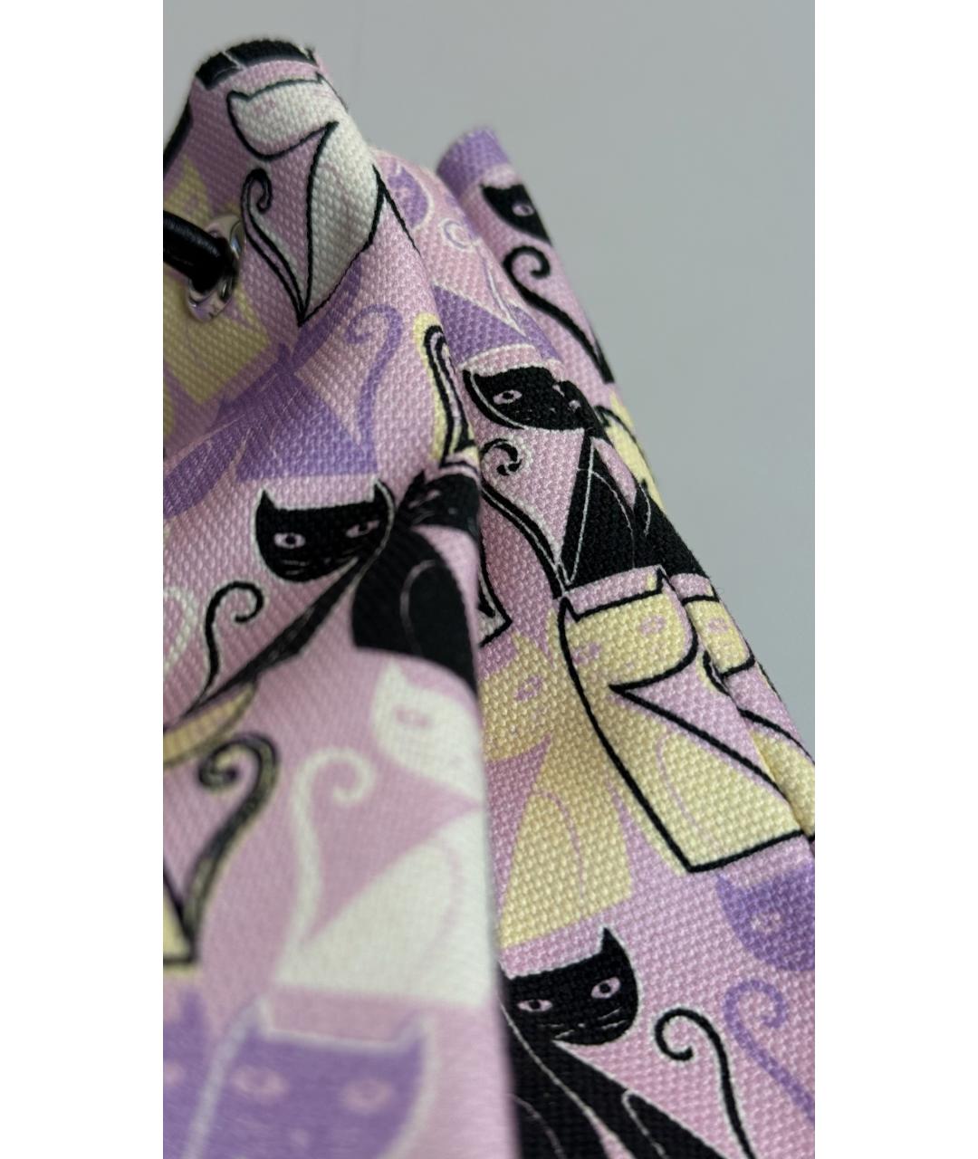 MIU MIU Фиолетовая тканевая сумка с короткими ручками, фото 4