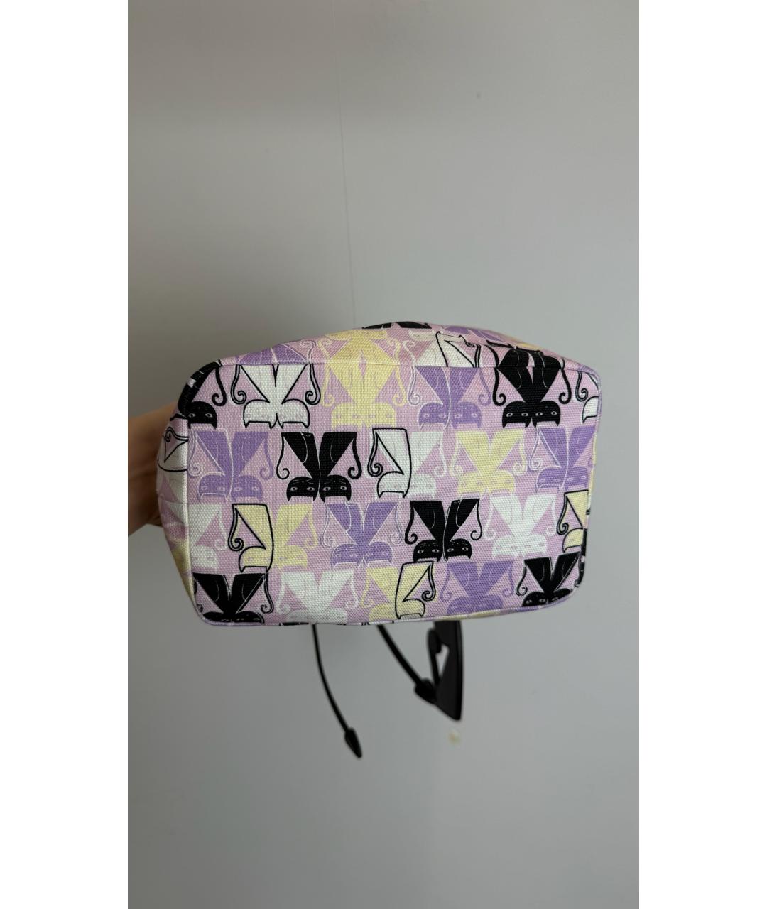 MIU MIU Фиолетовая тканевая сумка с короткими ручками, фото 6