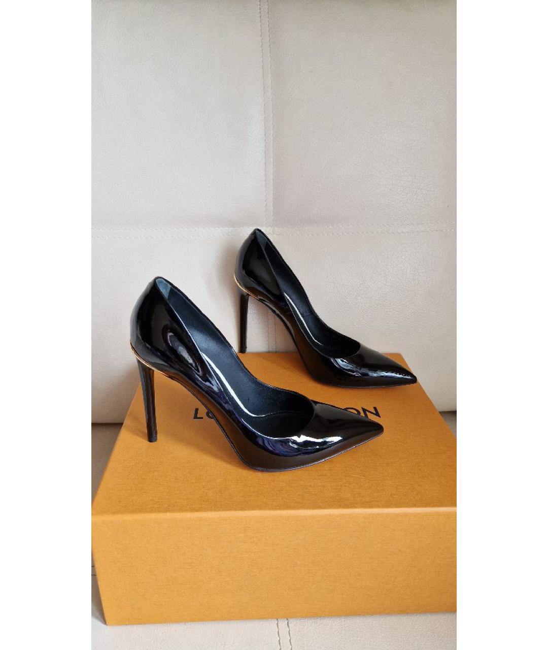 LOUIS VUITTON Черные туфли из лакированной кожи, фото 9