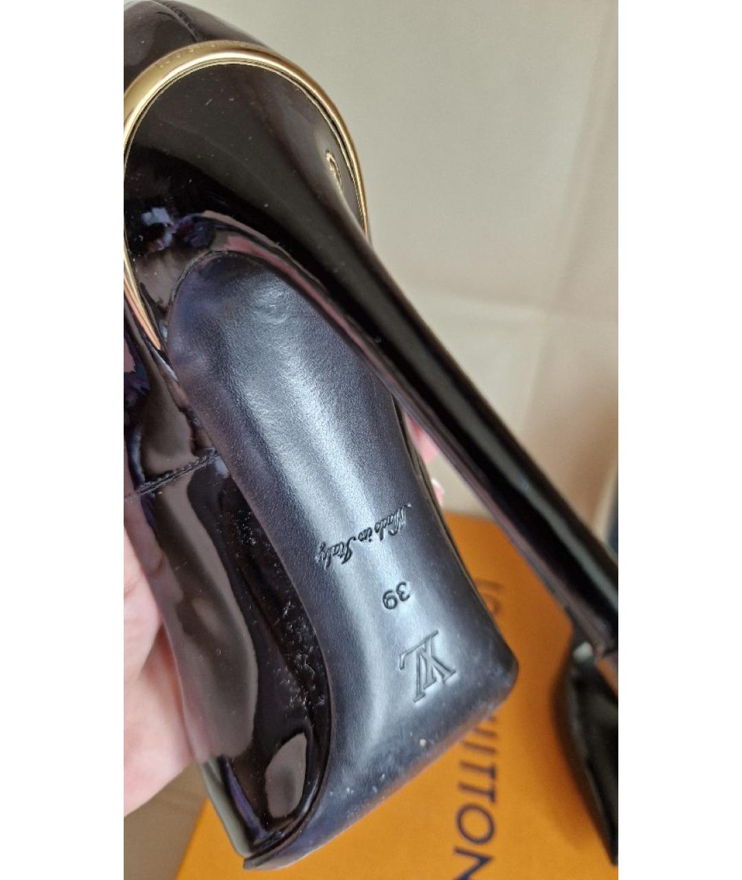 LOUIS VUITTON Черные туфли из лакированной кожи, фото 8