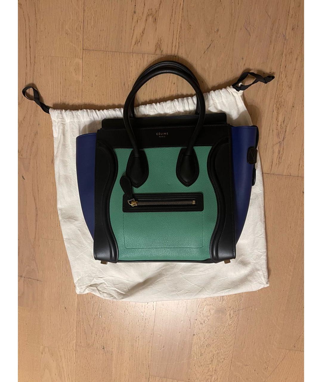 CELINE Мульти кожаная сумка с короткими ручками, фото 9