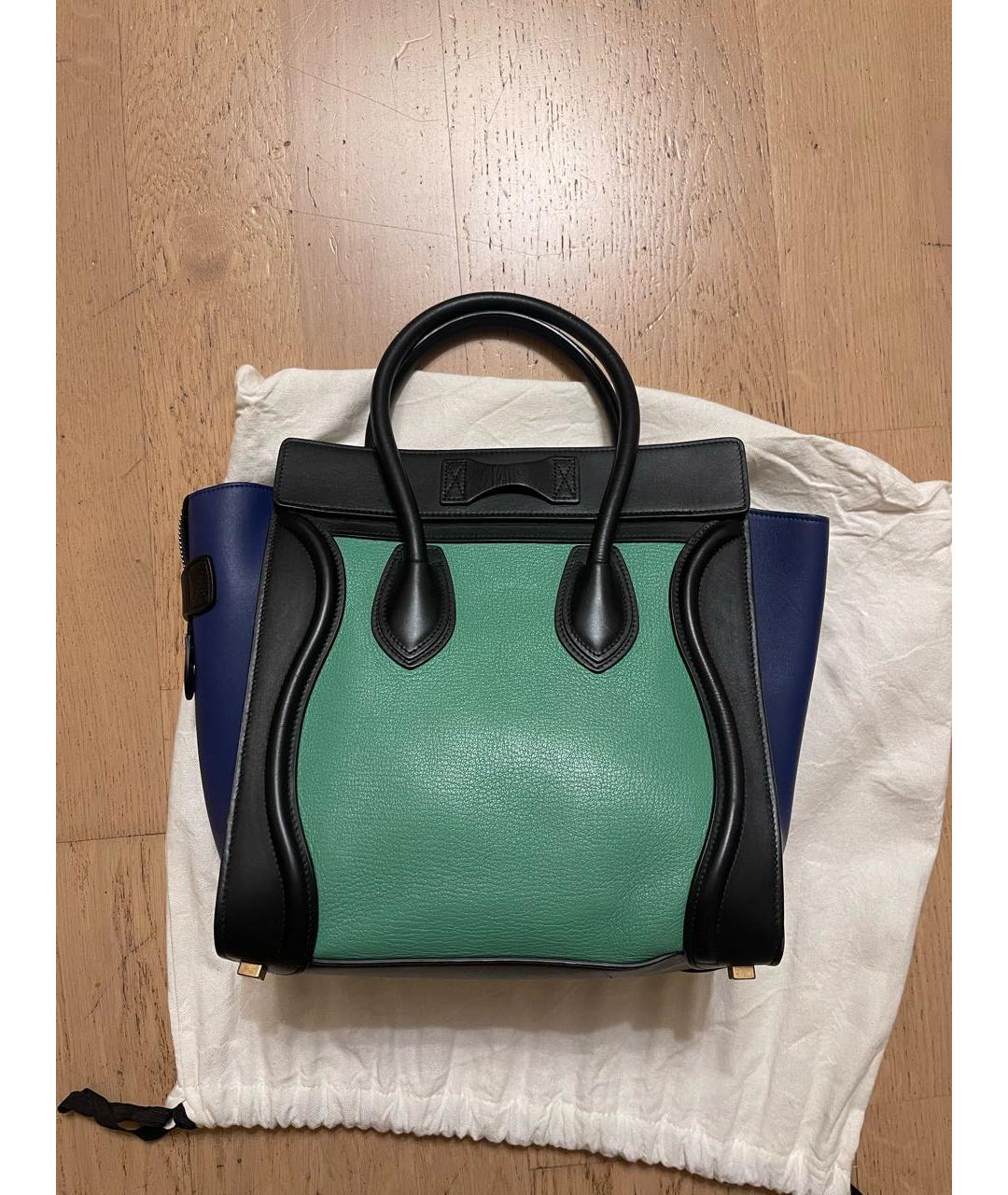 CELINE Мульти кожаная сумка с короткими ручками, фото 3