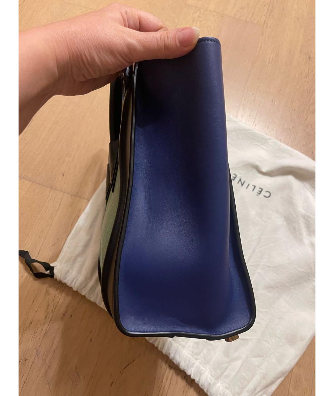 CELINE Мульти кожаная сумка с короткими ручками, фото 2