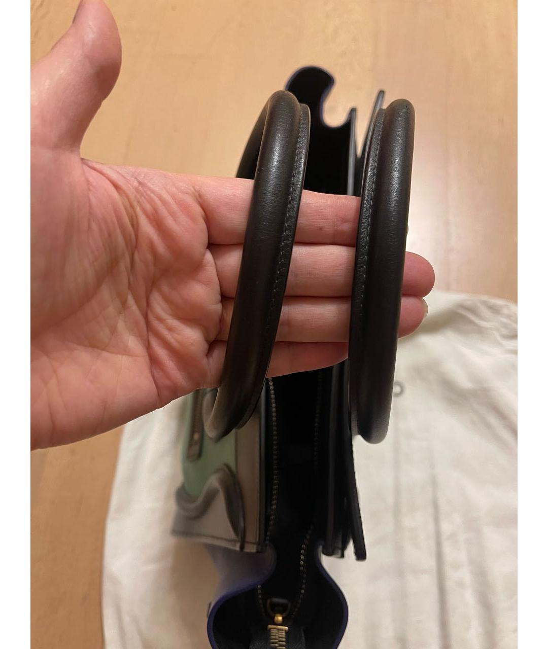 CELINE Мульти кожаная сумка с короткими ручками, фото 6