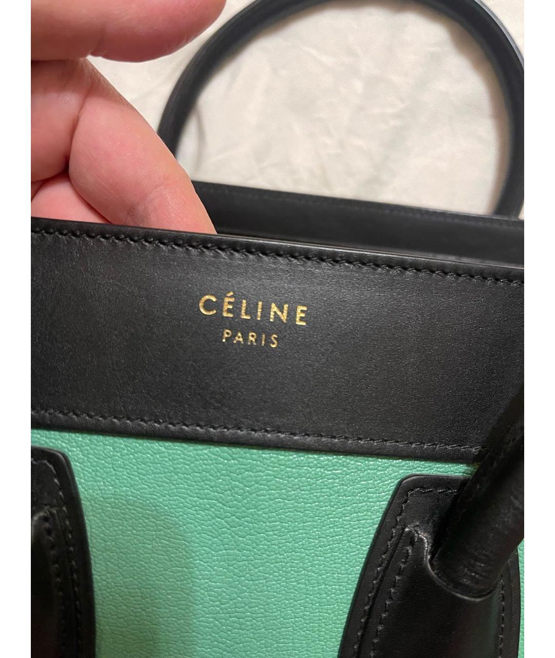 CELINE Мульти кожаная сумка с короткими ручками, фото 5