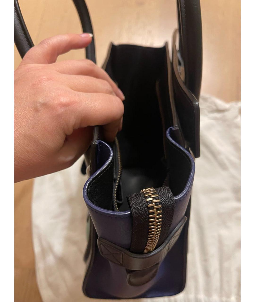 CELINE Мульти кожаная сумка с короткими ручками, фото 8