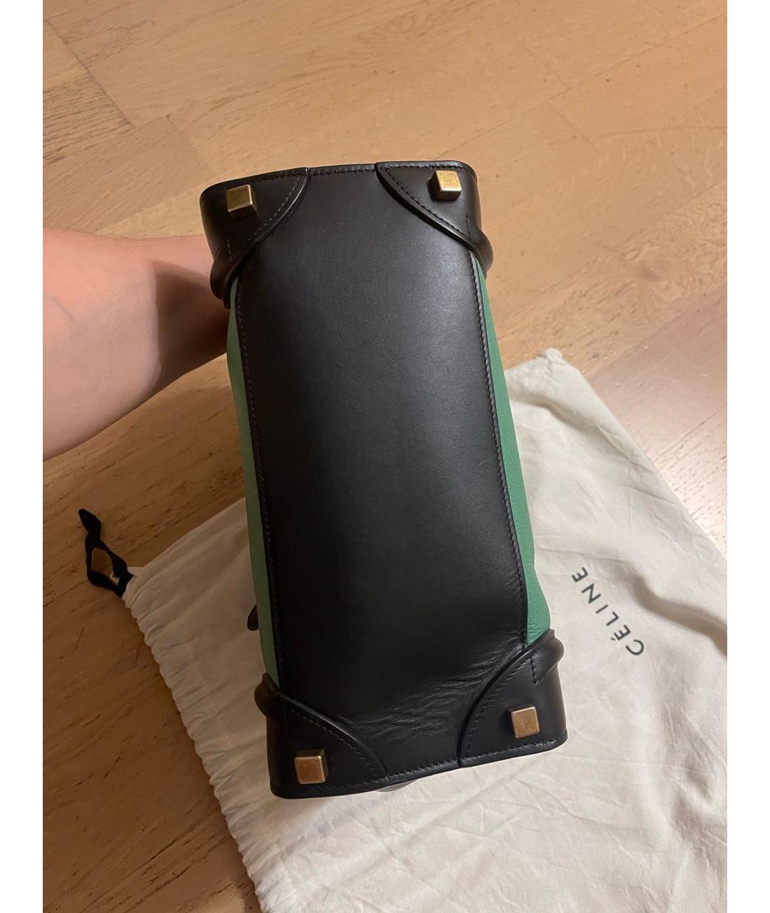 CELINE Мульти кожаная сумка с короткими ручками, фото 7