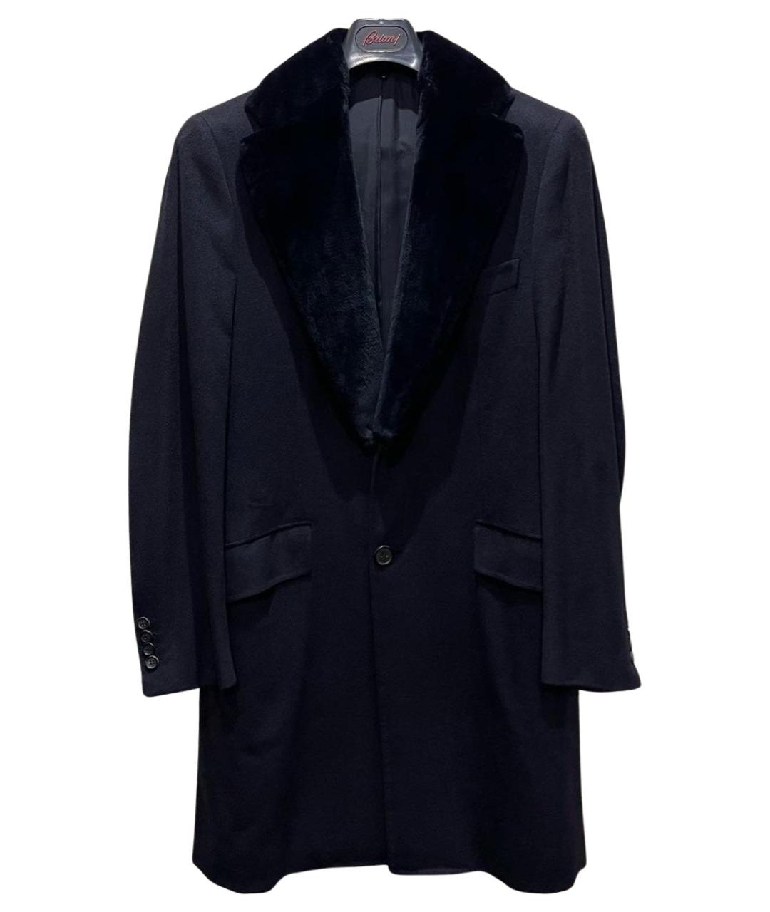 BRIONI Темно-синее кашемировое пальто, фото 1