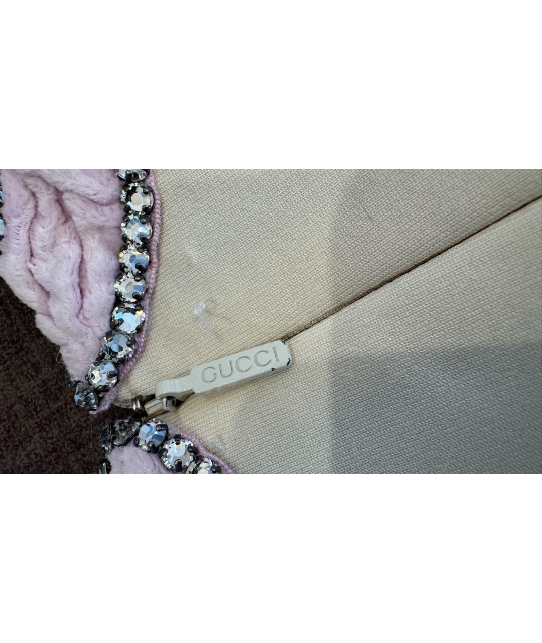 GUCCI Белое полиэстеровое коктейльное платье, фото 7