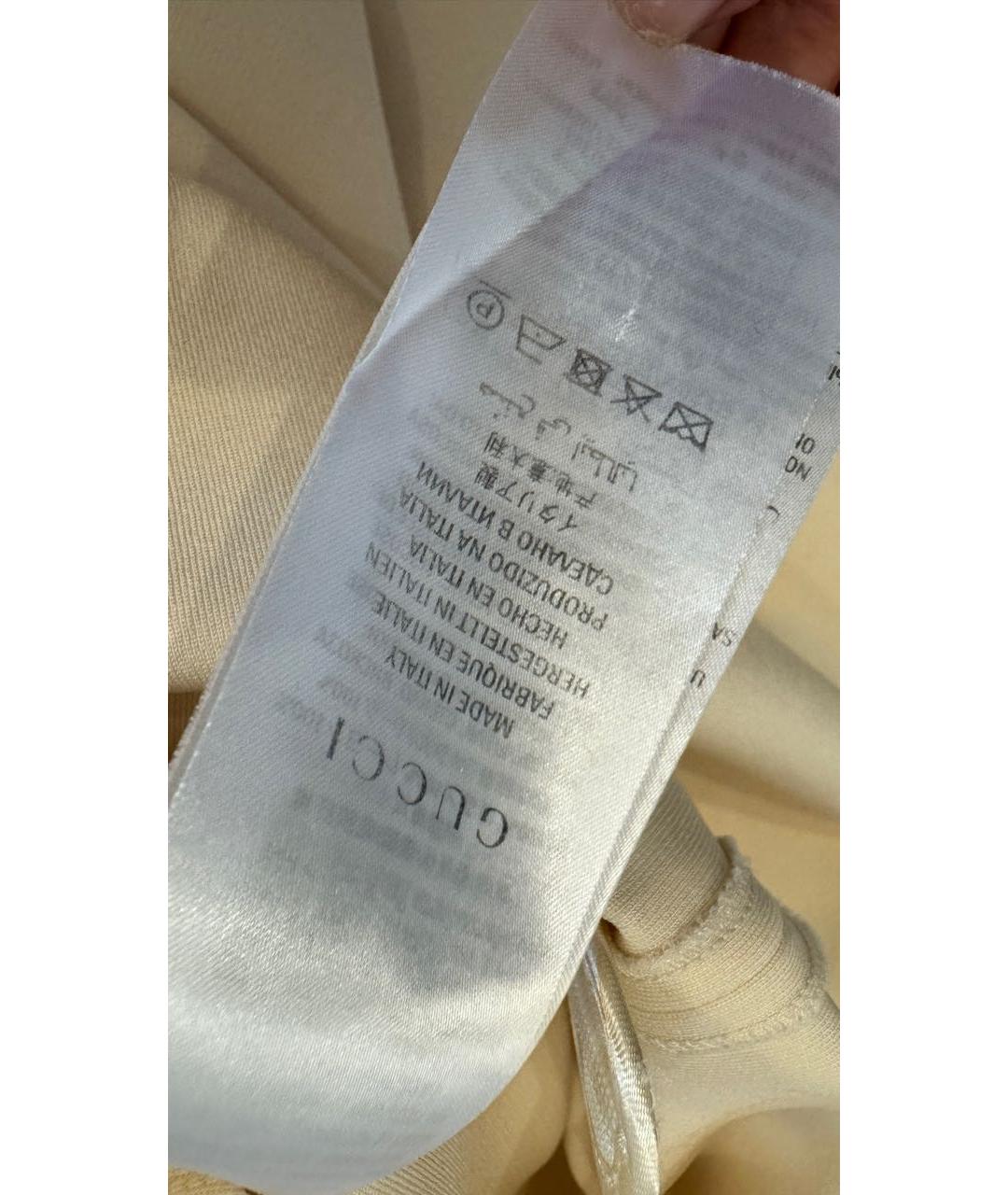 GUCCI Белое полиэстеровое коктейльное платье, фото 5