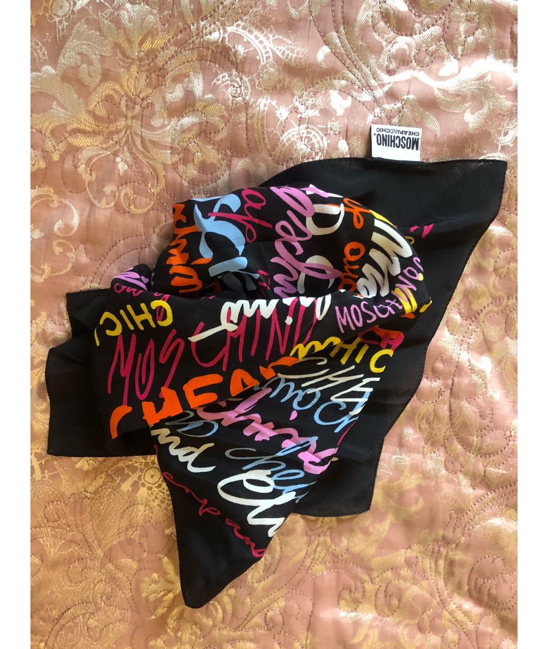 MOSCHINO Мульти шелковый платок, фото 2