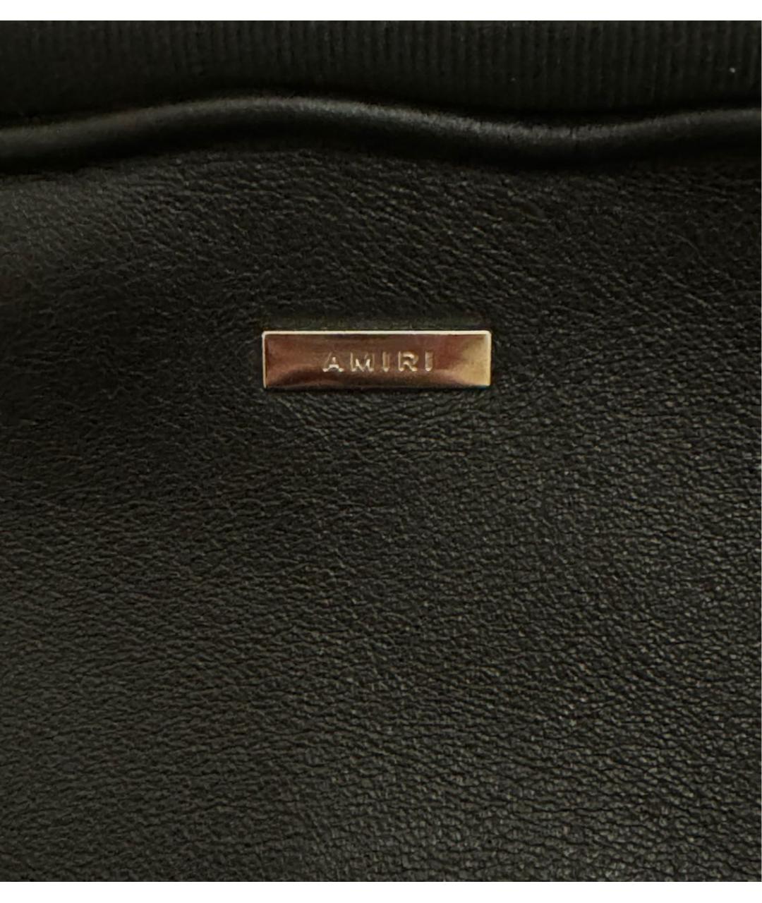 AMIRI Черная кожаная сумка на плечо, фото 5