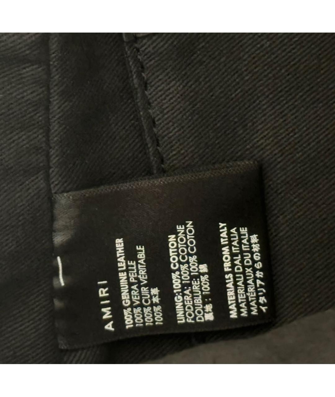 AMIRI Черная кожаная сумка на плечо, фото 6
