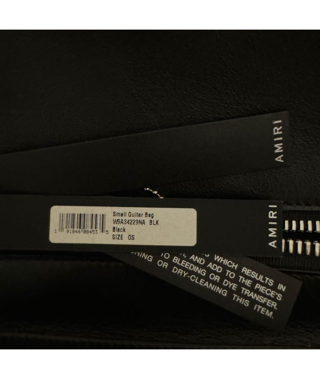AMIRI Черная кожаная сумка на плечо, фото 7