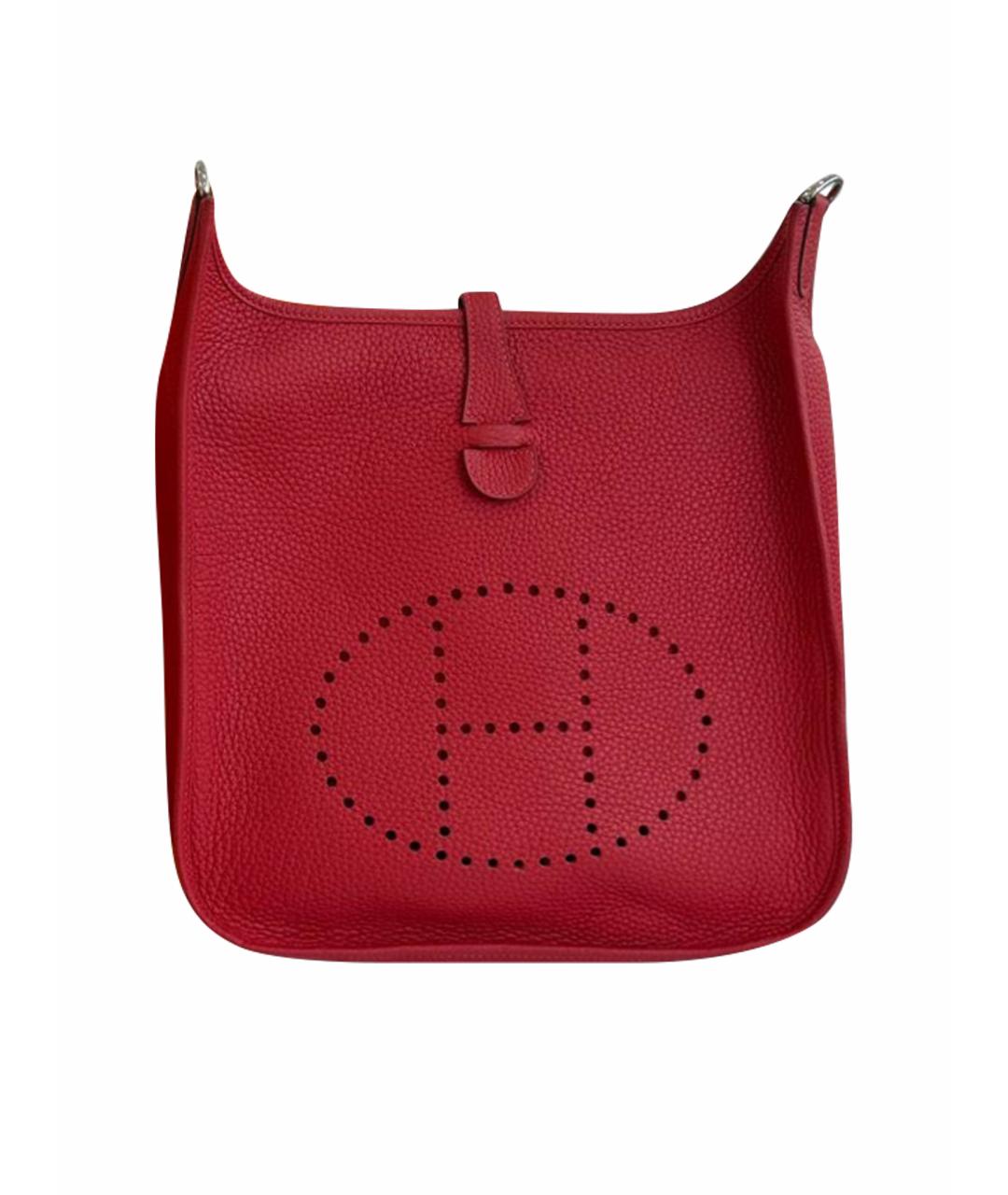 HERMES Красная кожаная сумка через плечо, фото 1