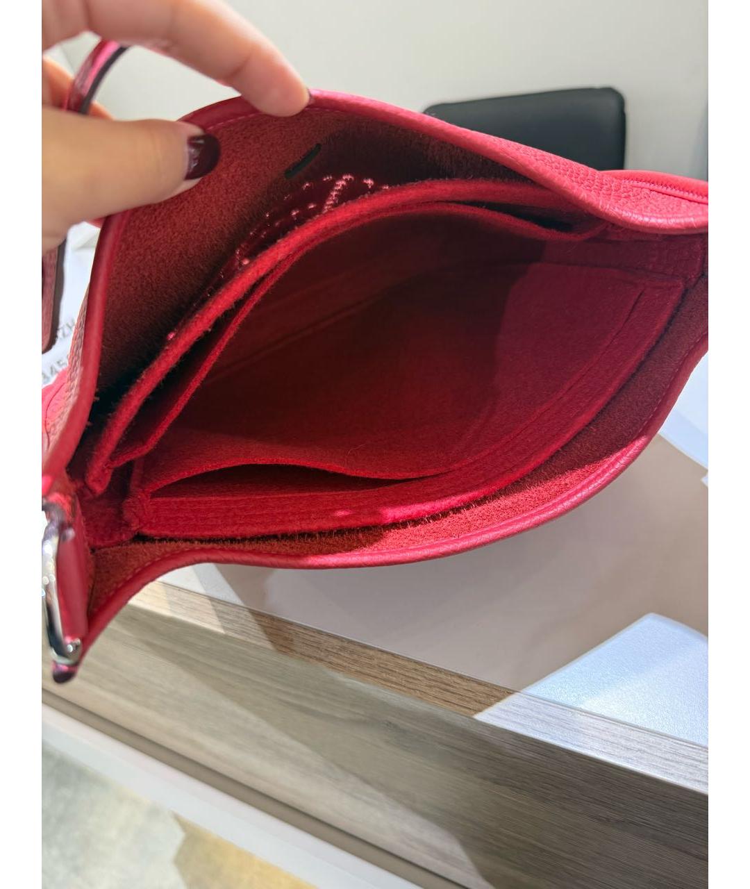 HERMES Красная кожаная сумка через плечо, фото 4