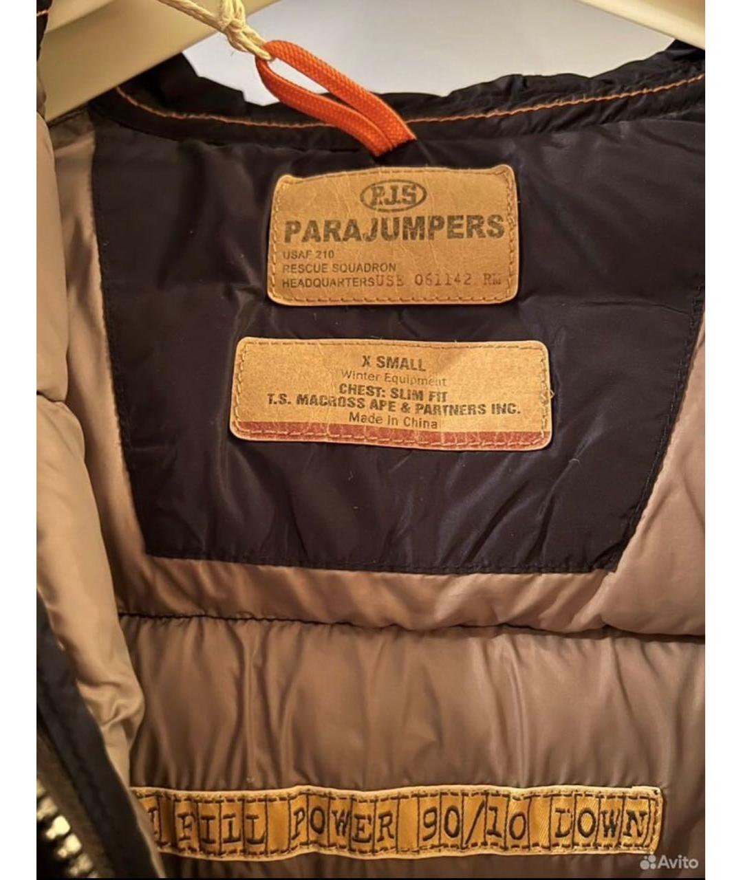 PARAJUMPERS Синий хлопковый пуховик, фото 3