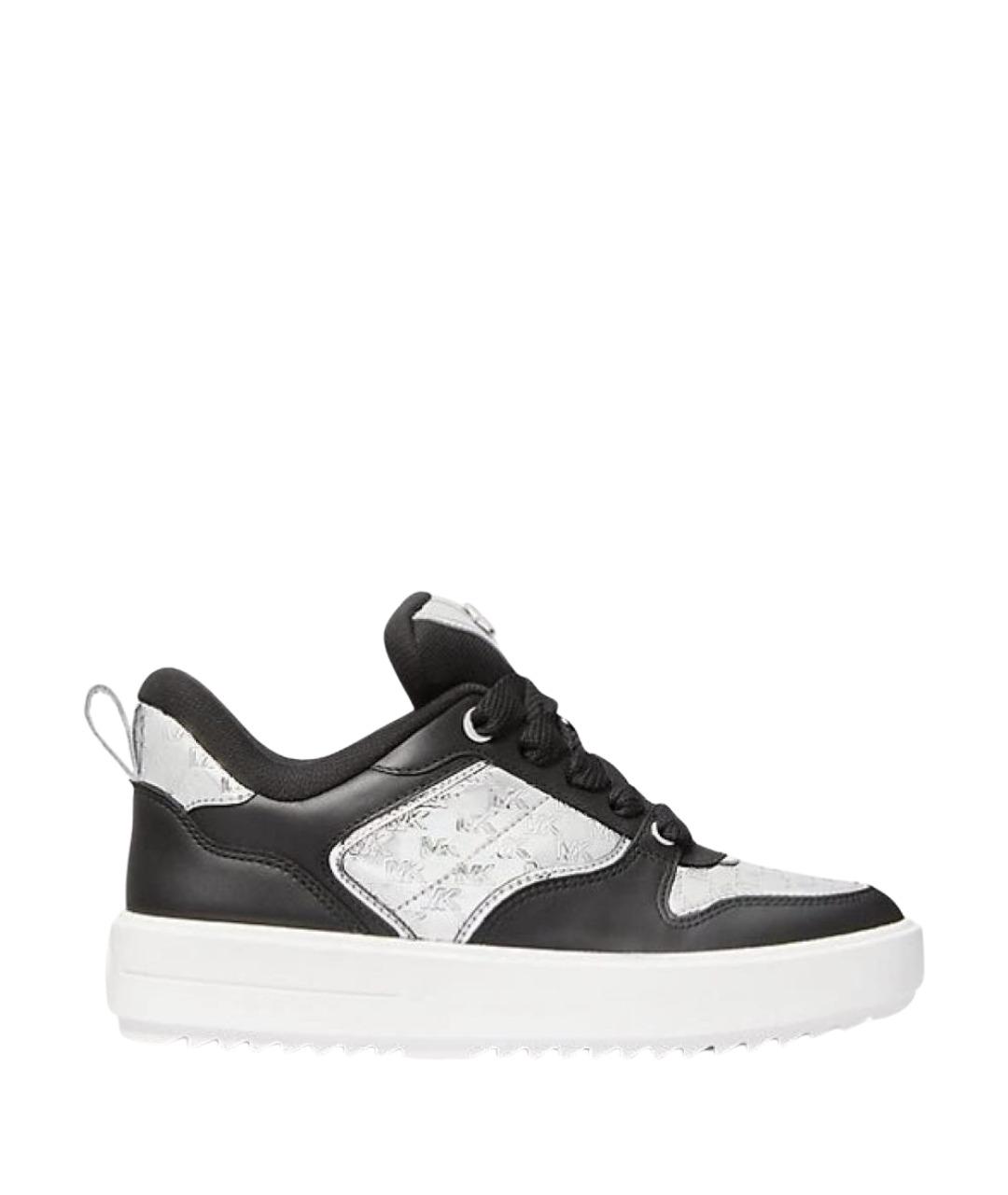 MICHAEL KORS Серебряные кожаные кроссовки, фото 1