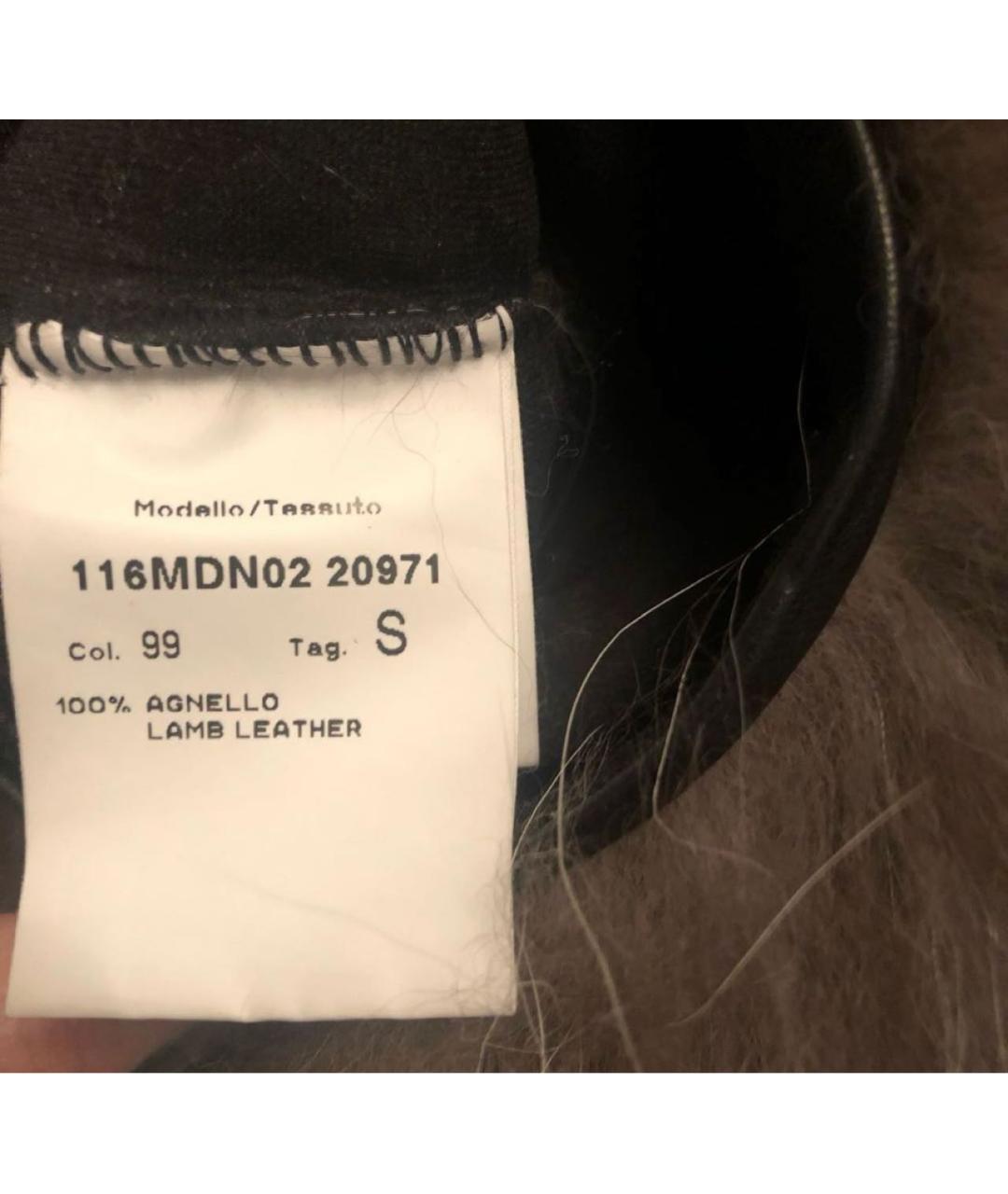 MSGM Черные кожаные перчатки, фото 3