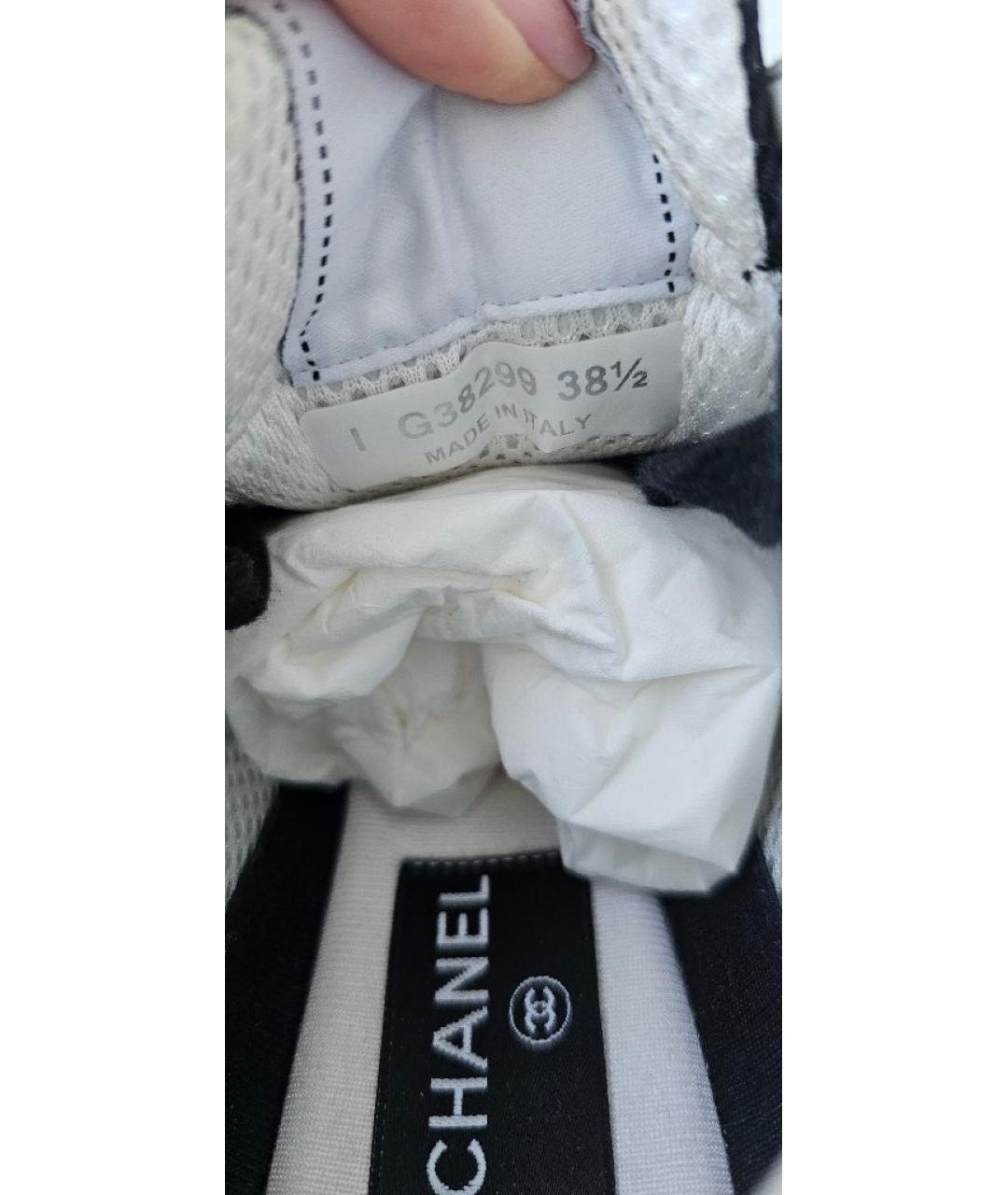 CHANEL Черные кожаные кроссовки, фото 6