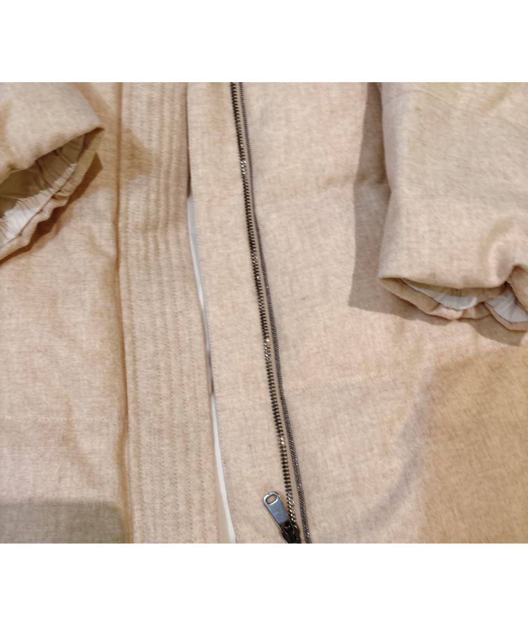 BRUNELLO CUCINELLI Бежевый кашемировый пуховик, фото 5