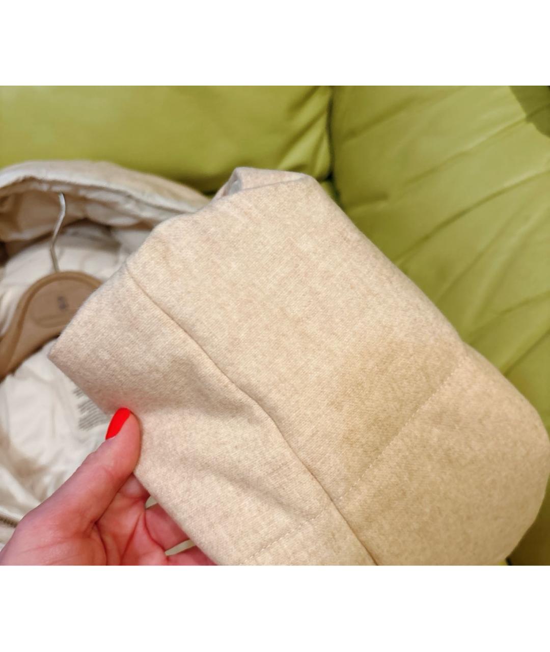 BRUNELLO CUCINELLI Бежевый кашемировый пуховик, фото 4