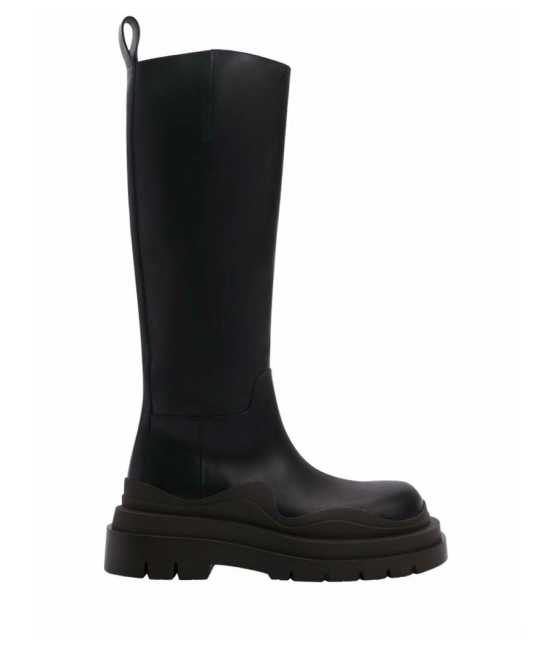 BOTTEGA VENETA Черные кожаные сапоги, фото 1