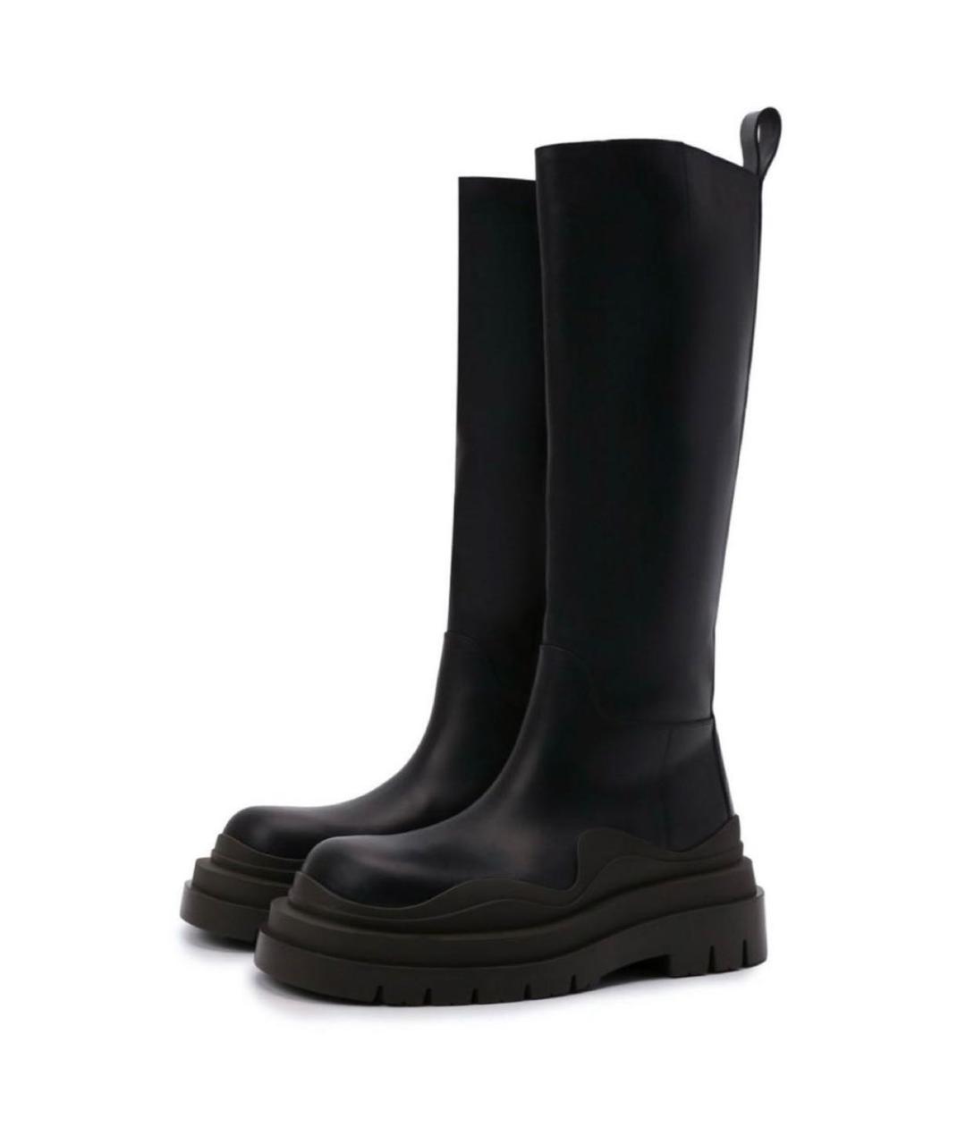 BOTTEGA VENETA Черные кожаные сапоги, фото 3