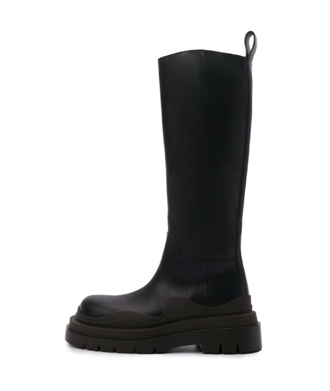 BOTTEGA VENETA Черные кожаные сапоги, фото 2