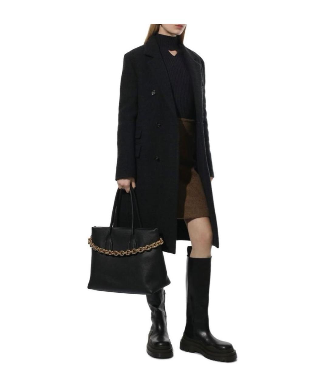 BOTTEGA VENETA Черные кожаные сапоги, фото 5