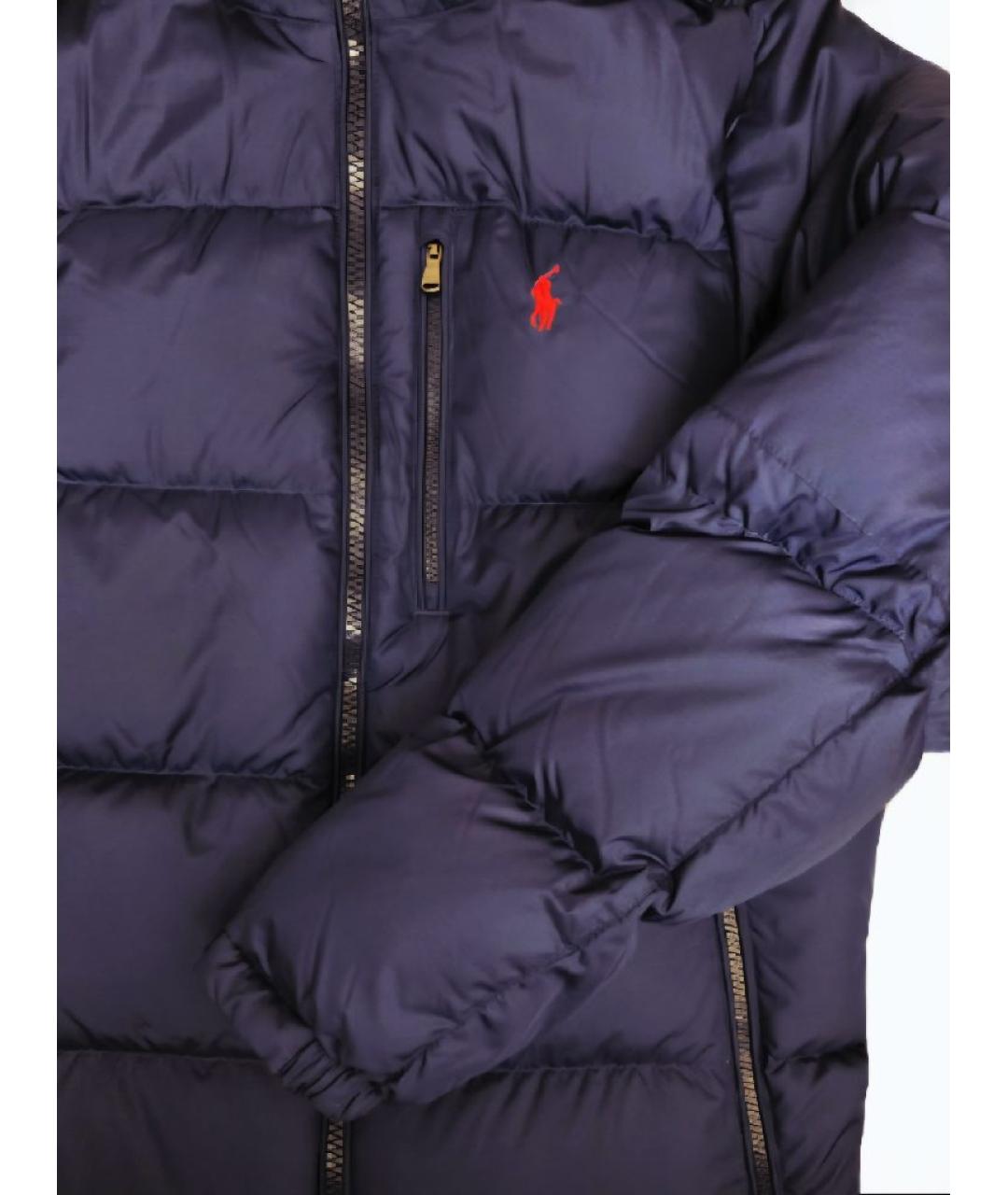 POLO RALPH LAUREN Темно-синий полиэстеровый пуховик, фото 3