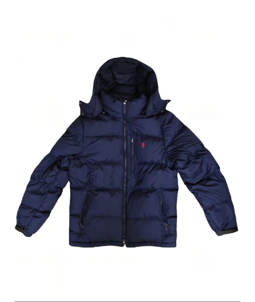 POLO RALPH LAUREN Темно-синий полиэстеровый пуховик, фото 7