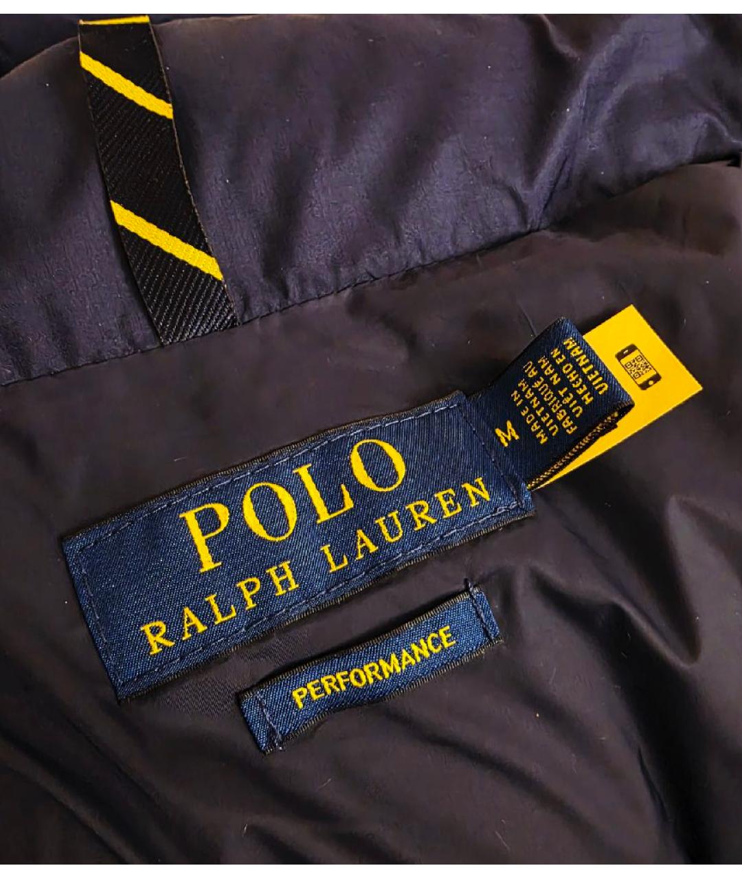 POLO RALPH LAUREN Темно-синий полиэстеровый пуховик, фото 6