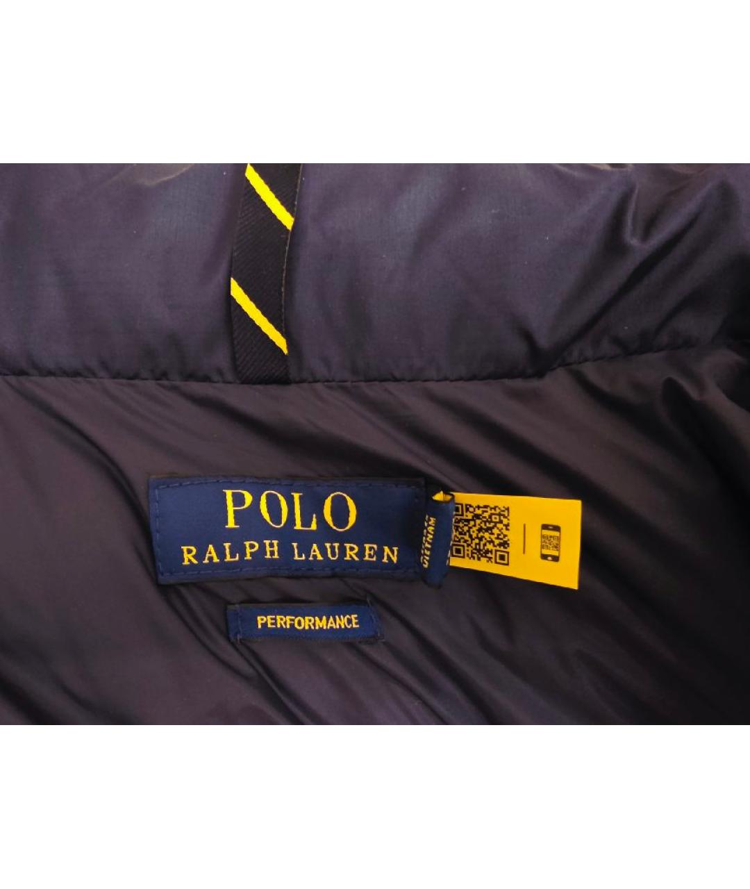 POLO RALPH LAUREN Темно-синий полиэстеровый пуховик, фото 5