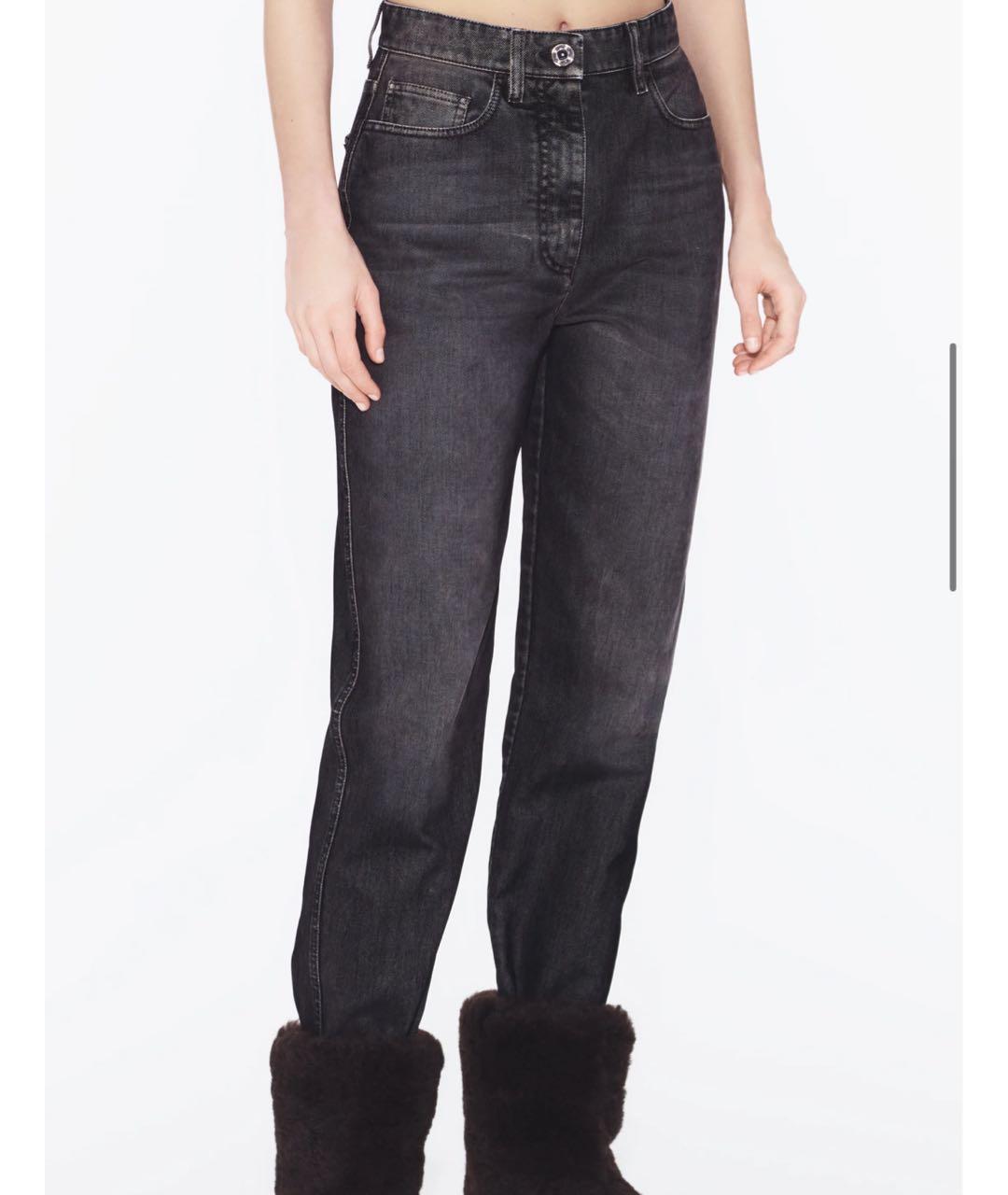 CHANEL Черные хлопковые прямые джинсы, фото 5