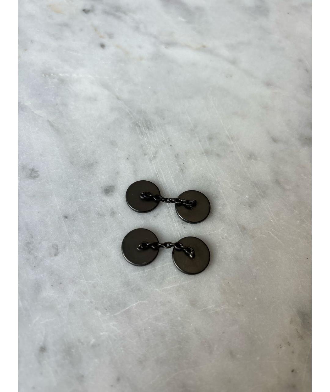 SAINT LAURENT Серые металлические запонки, фото 2