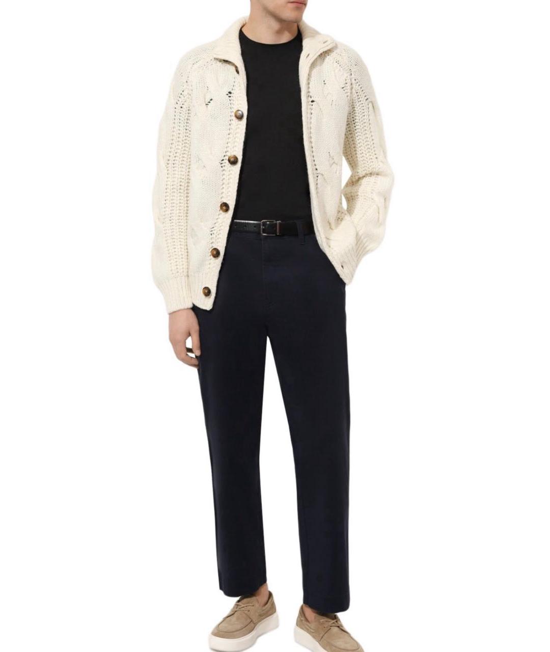 CANALI Белый шерстяной кардиган, фото 3