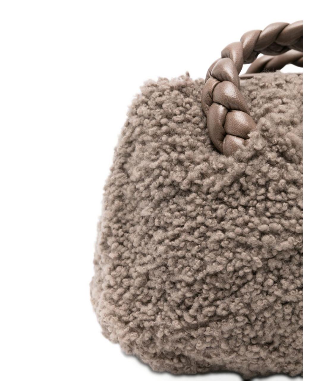 HEREU Серая меховая сумка тоут, фото 5