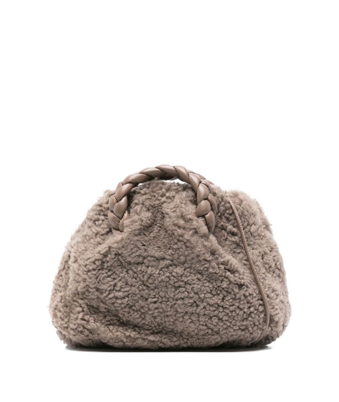 HEREU Серая меховая сумка тоут, фото 1