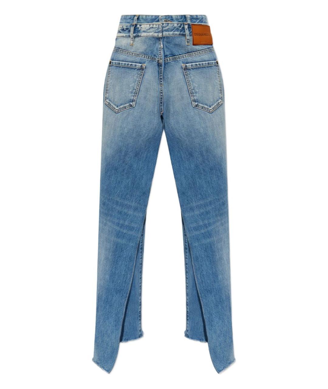 DSQUARED2 Голубые хлопковые прямые джинсы, фото 1