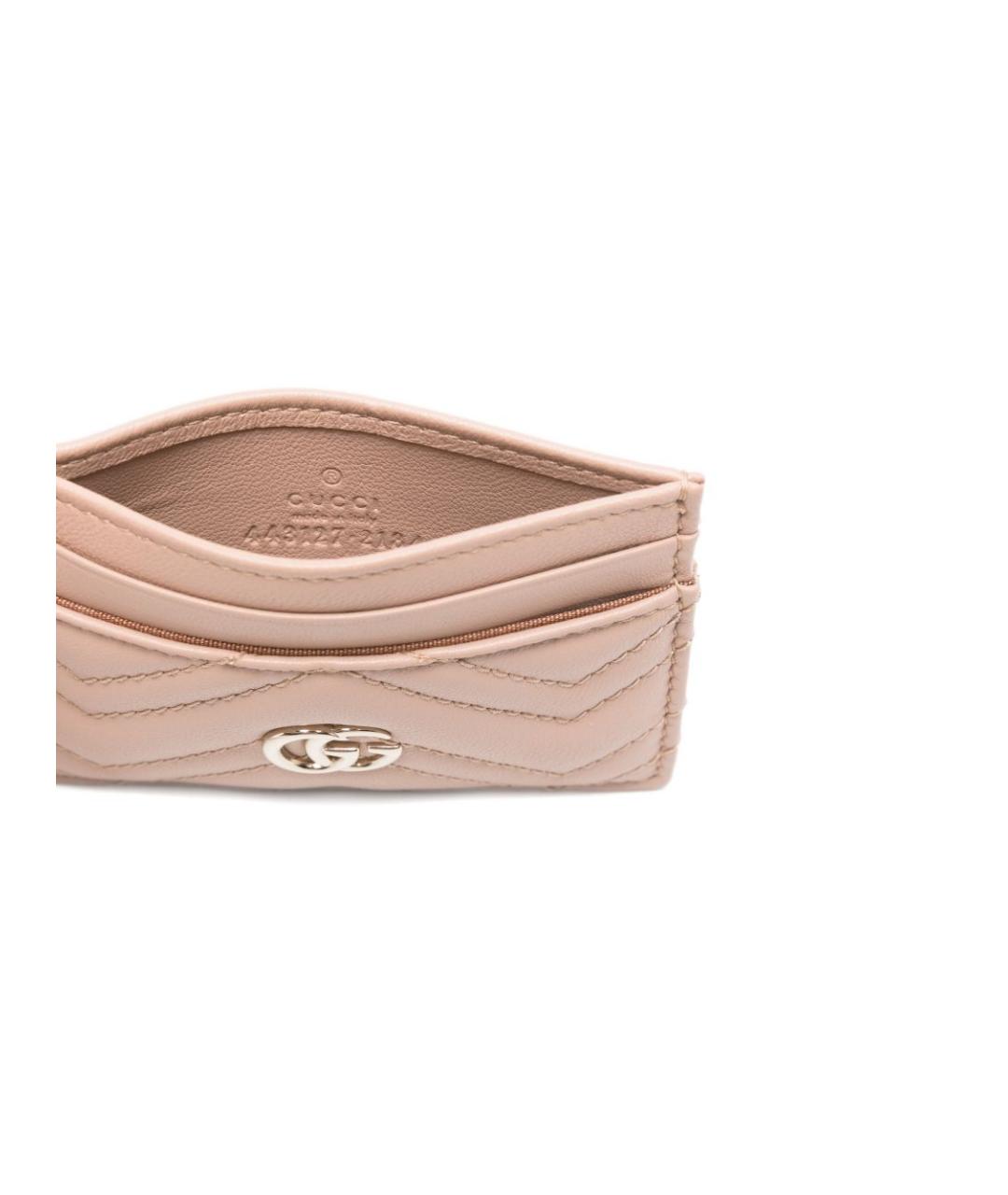 GUCCI Розовый кожаный кардхолдер, фото 2