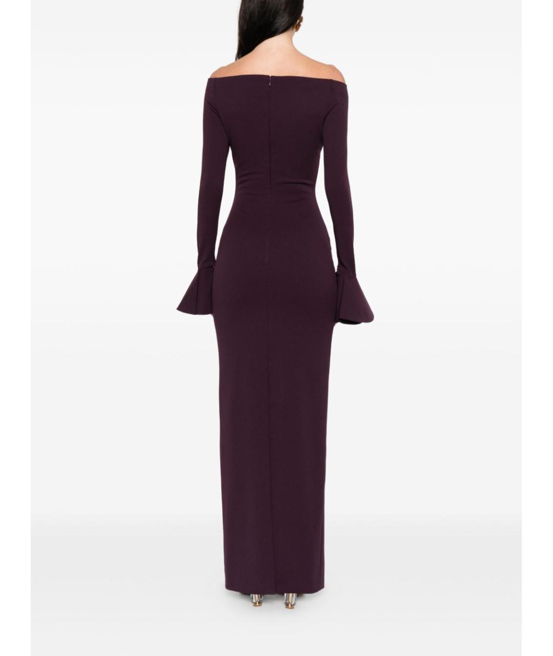 SOLACE LONDON Фиолетовое полиэстеровое вечернее платье, фото 4