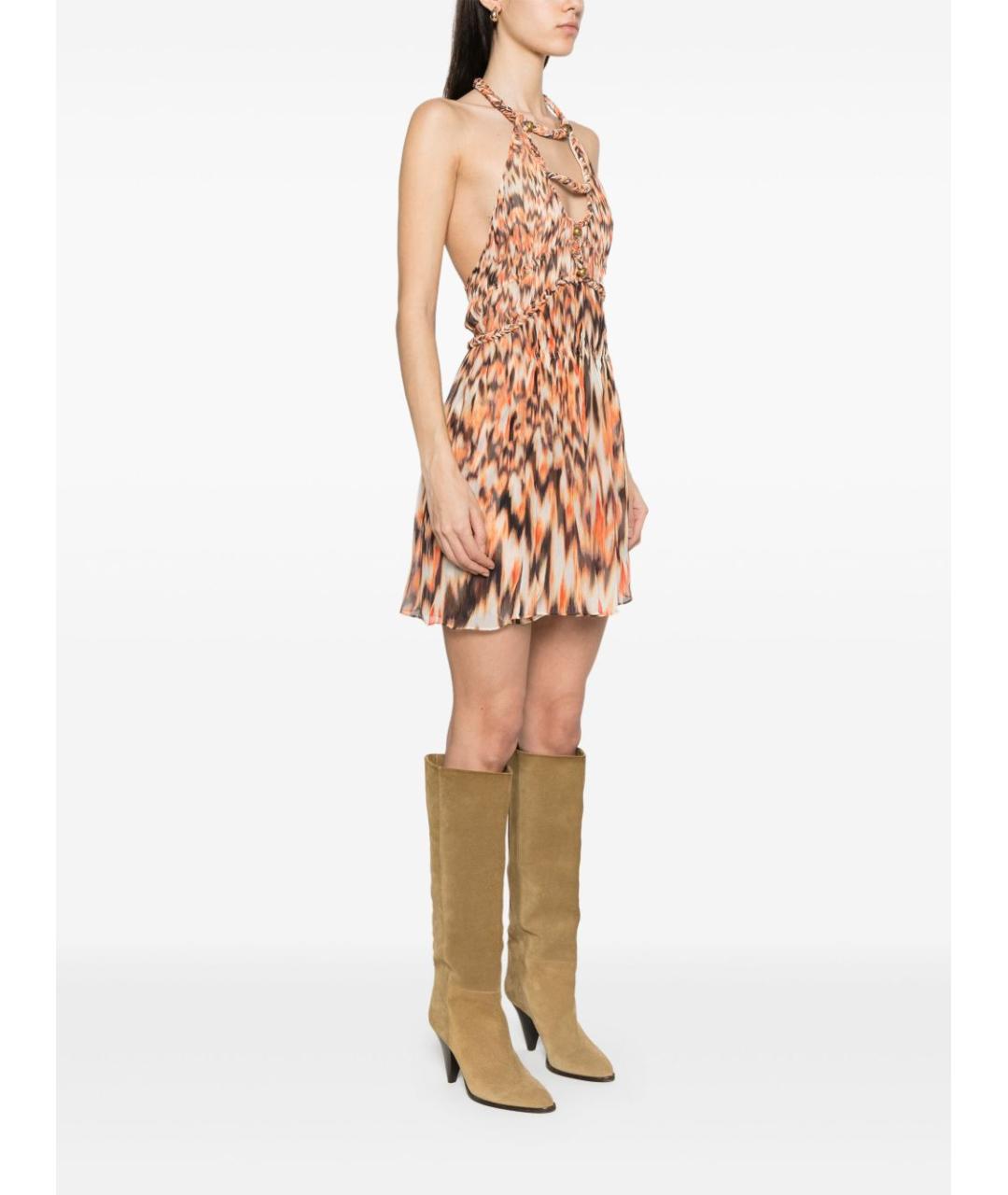 ISABEL MARANT Мульти шелковое коктейльное платье, фото 4