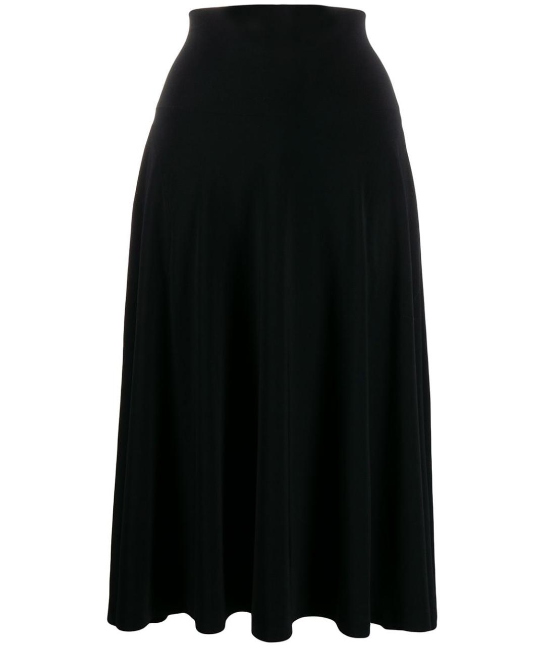 NORMA KAMALI Черная полиэстеровая юбка миди, фото 1