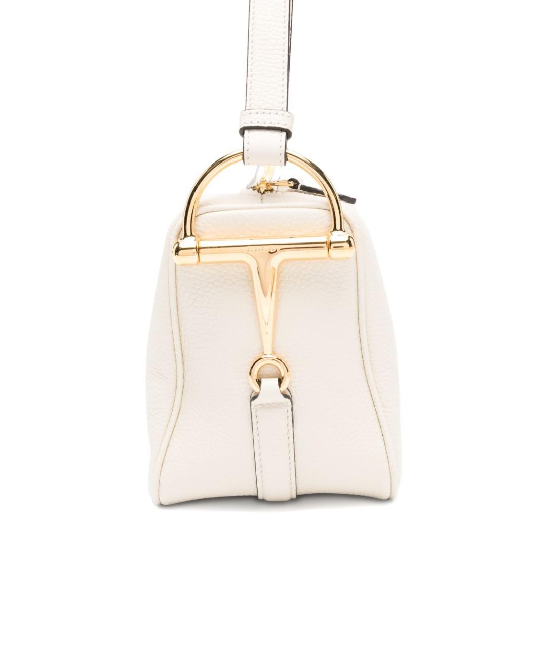 GUCCI Белая кожаная сумка через плечо, фото 2