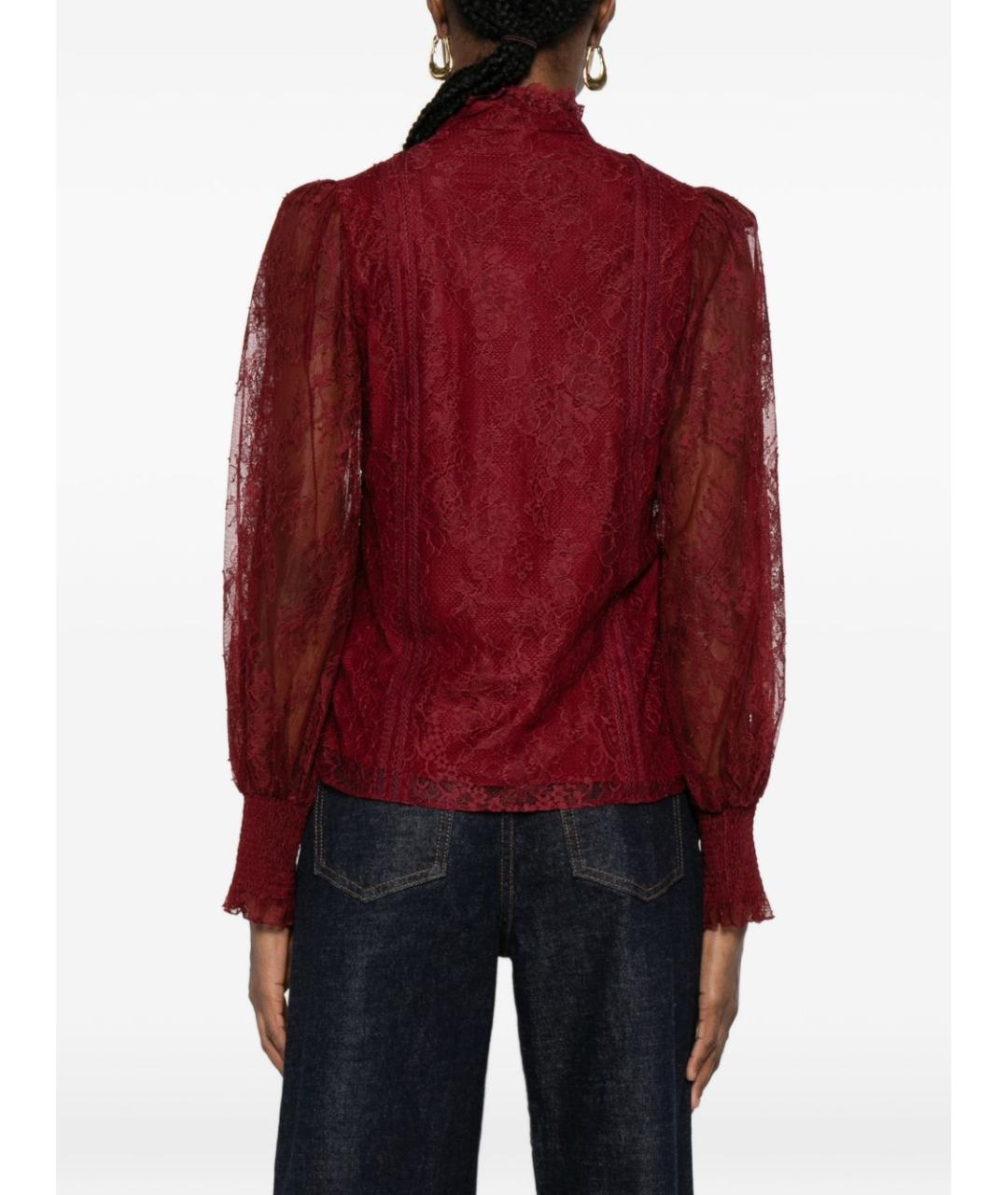 ALICE+OLIVIA Бордовая полиамидовая рубашка, фото 2